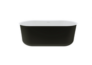 Windsor 1700 Freestanding Acrylic Bath, Matte Black with Overflow