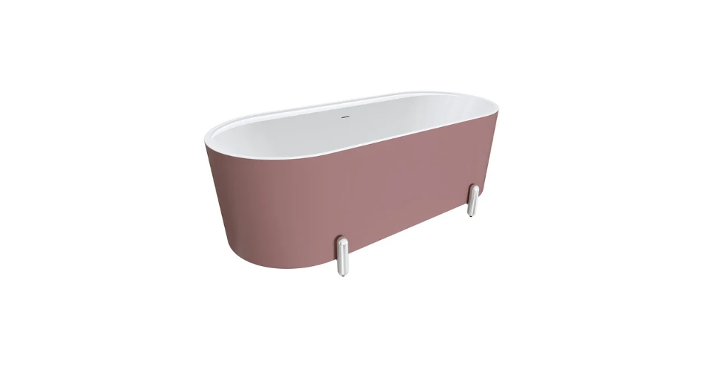 Aluca Freestanding with Legs, 1700mm Matte Rouge