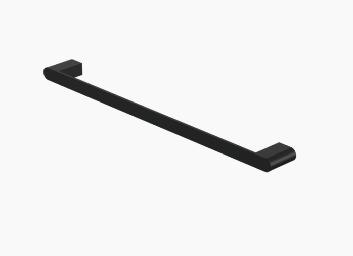 Nero Bianca Single Towel Rail 800mm - Matte Black