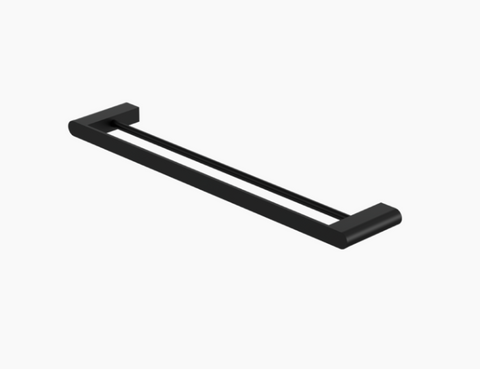 Nero Bianca Double Towel Rail 600mm - Matte Black