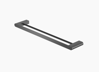 Nero Bianca Double Towel Rail 800mm - Gunmetal