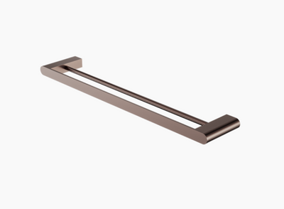 Nero Bianca Double Towel Rail 800mm - Brushed Bronze