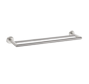Nero Dolce Double Towel Rail 700mm - Brushed Nickel