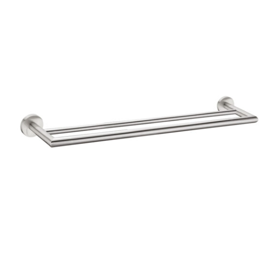 Nero Dolce Double Towel Rail 700mm - Brushed Nickel