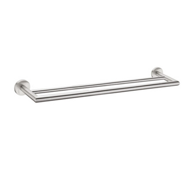 Nero Dolce Double Towel Rail 700mm - Brushed Nickel