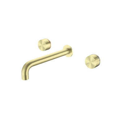 Nero Kara Wall Basin Set - Brushed Gold