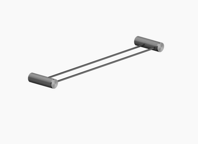 Nero Opal Double Towel Rail 600MM - Graphite