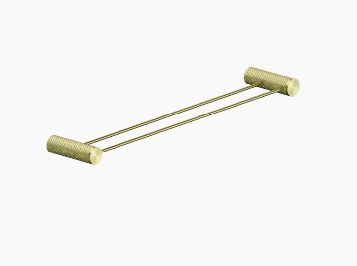 Nero Opal Double Towel Rail 600MM - Brushed Gold