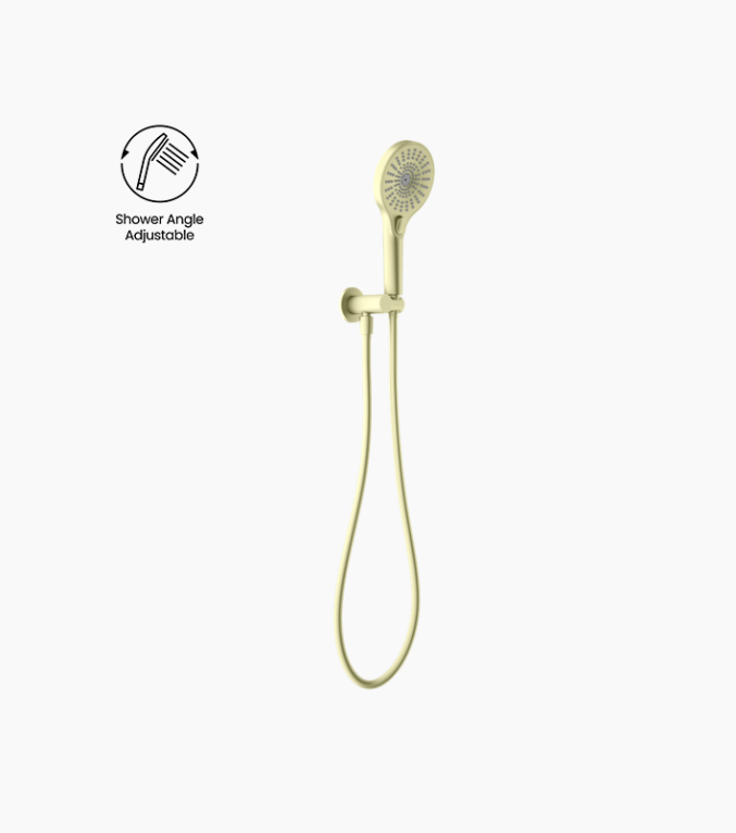 Nero Opal Shower Bracket - Brushed Gold