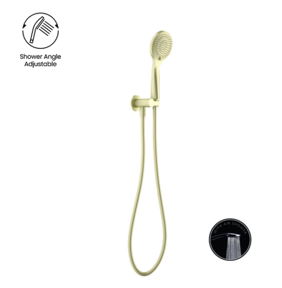 Nero Opal Shower Bracket - Brushed Gold