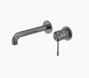 Nero Opal Wall Basin/Bath Mixer Seperate Back Plate - Graphite