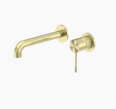 Nero Opal Wall Basin/Bath Mixer Seperate Back Plate - Brushed Gold