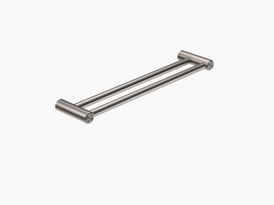 Nero Mecca Care 25mm Double Towel Grab Rail 600mm Brushed Nickel