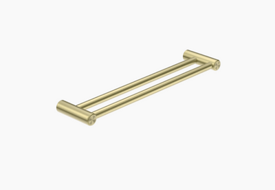 Nero Mecca Care 25mm Double Towel Grab Rail 900mm Brushed Gold
