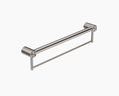 Nero Mecca Care 32mm Grab Rail With Towel Holder Brushed Nickel