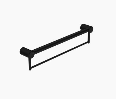Nero Mecca Care 32mm Grab Rail With Towel Holder Matte Black