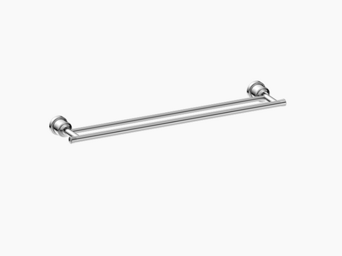 NERO YORK DOUBLE TOWEL RAIL 600MM