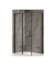 Hi Line Semi Frameless Shower Screen 1190 Black