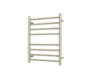 Radiant 240V Heated Round Ladder 430 x 700 Brushed Nickel