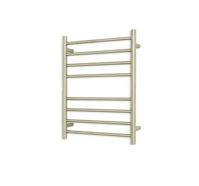 Radiant 240V Heated Round Ladder 430 x 700 Brushed Nickel