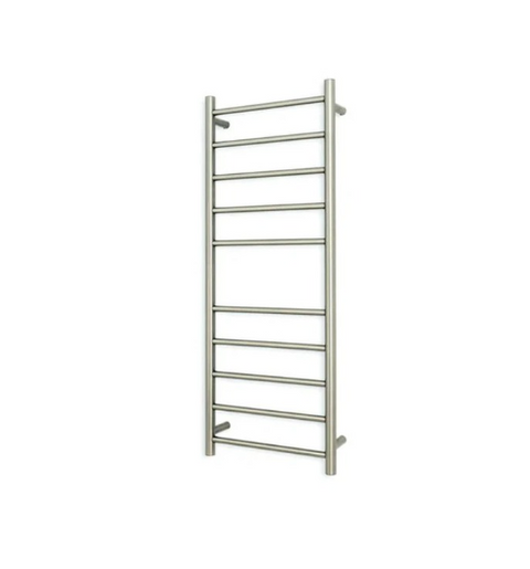 Radiant 240V Heated Round Ladder 430 x 1100 Brushed Nickel