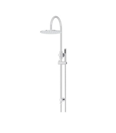 Meir Round Gooseneck Shower Set with 300mm rose, Single-Function Hand Shower Chrome