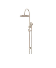 Meir Round Gooseneck Shower Set with 300mm rose, Three-Function Hand Shower Champagne