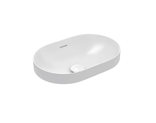 Aluca Pill Semi-Inset Basin, Matte White