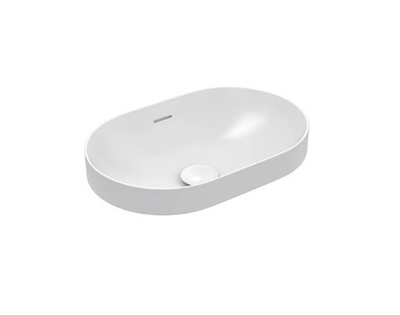 Aluca Pill Semi-Inset Basin, Matte White