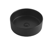 Marlo Round French Fluted Basin Matte Black