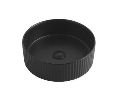 Marlo Round French Fluted Basin Matte Black