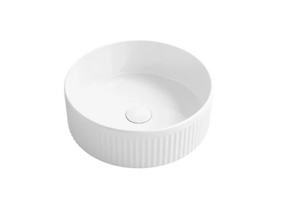 Marlo Round French Fluted Basin Matte White