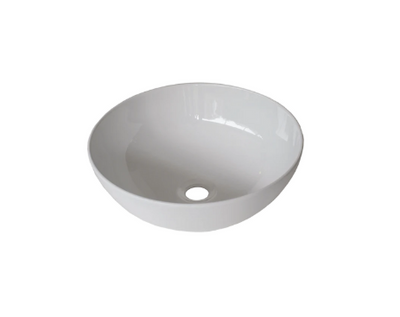 Liso Gloss White Ceramic Above Counter Basin