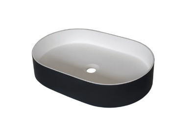 Nero Blanco Acrylic Solid Surface Above Counter Basin