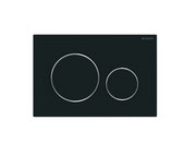 Sigma 20 Matte Black Round & Chrome Trim Button Flush Plate