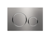 Sigma 20 Brushed Stainless Steel Round Button Flush Plate