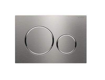 Sigma 20 Brushed Stainless Steel Round Button Flush Plate