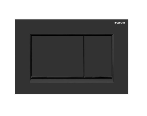 Sigma 30 Matte Black on Black Square Button Flush Plate