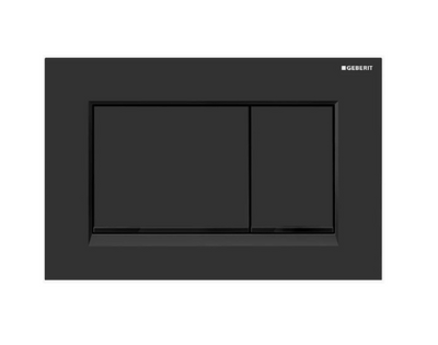 Sigma 30 Matte Black on Black Square Button Flush Plate