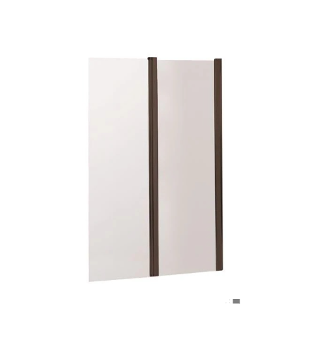Semi Frameless Fixed & Swing Bath Screen Black