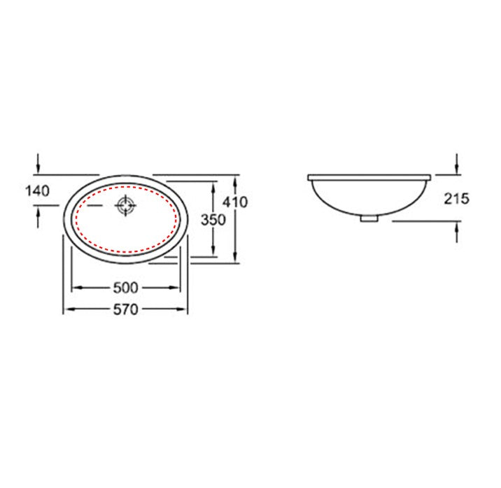 Villeroy & Boch Evana 500 Undercounter Basin