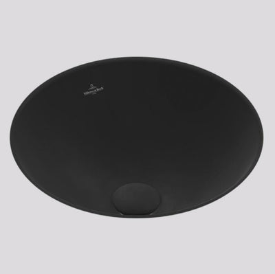 Villeroy & Boch Loop Slim 330 Round Undercounter Basin No Taphole Pure Black