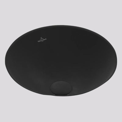 Villeroy & Boch Loop Slim 380mm Round Undercounter Basin Pure Black