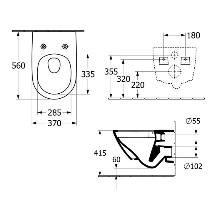 Villeroy & Boch Antao Wall Hung Toilet Almond