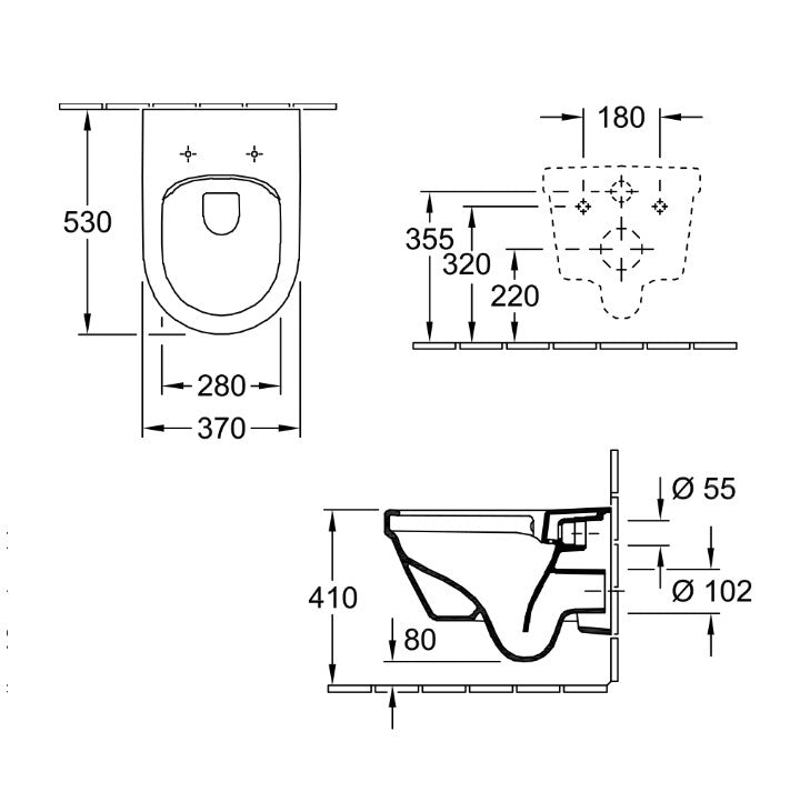 Villeroy & Boch Architectura 3.0 Direct Flush Wall Hung Toilet