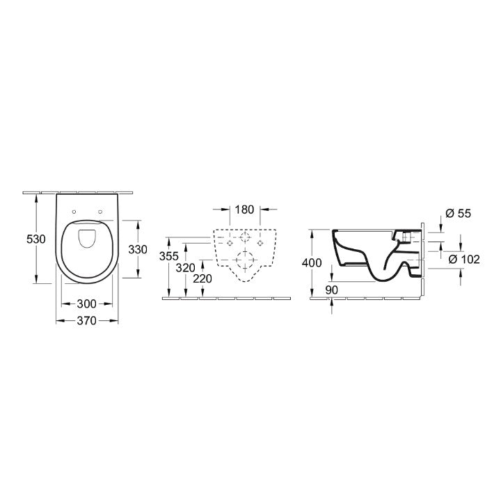Villeroy & Boch Avento DirectFlush Wall Hung Toilet Slim Seat