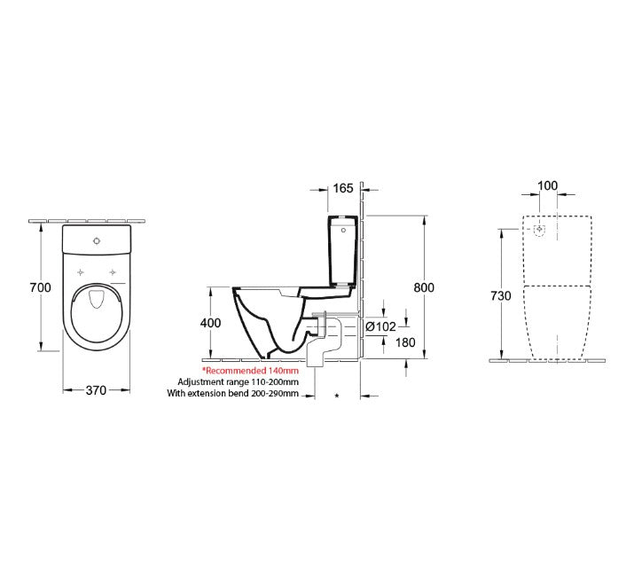 Villeroy & Boch Subway 2.0 DirectFlush BTW Toilet Slim Seat
