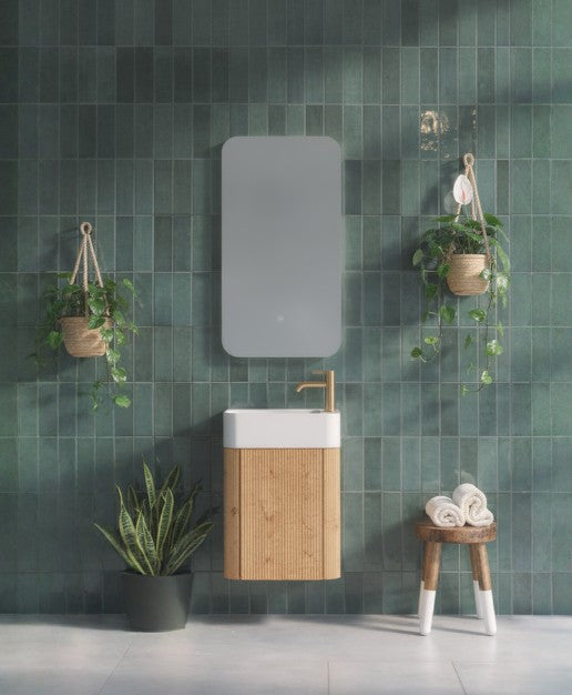 Mimi 460mm Contour Vanity Oak Right