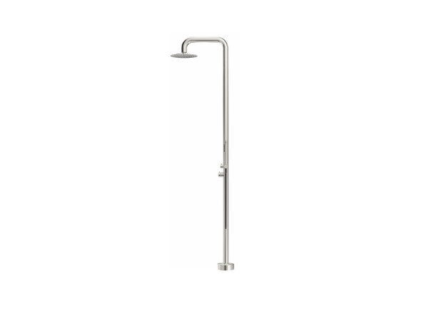 Bella Vista Mica Soft Square Freestanding Outdoor Shower Brushed Nickel