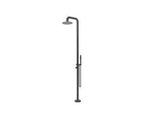 Bella Vista Mica Soft Square Freestanding Outdoor Shower Gun Metal